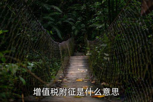 增值稅附加，增值稅附征是什么意思