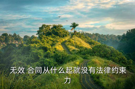 無效合同的效力為絕對無效,相對無效合同和絕對無效