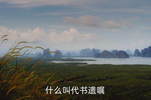 什么叫代書遺囑