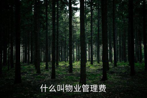 物管費(fèi)，什么叫物業(yè)管理費(fèi)