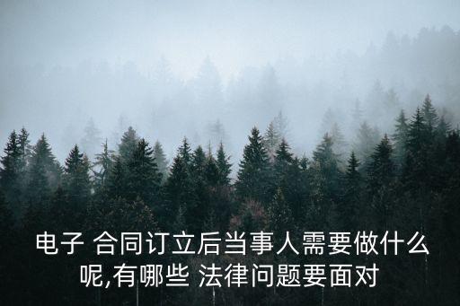 電子合同的法律問題