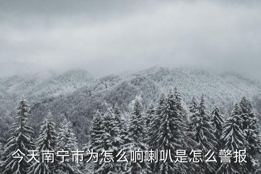 今天南寧市為怎么響喇叭是怎么警報(bào)