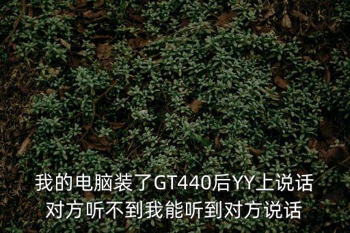 我的電腦裝了GT440后YY上說話對方聽不到我能聽到對方說話