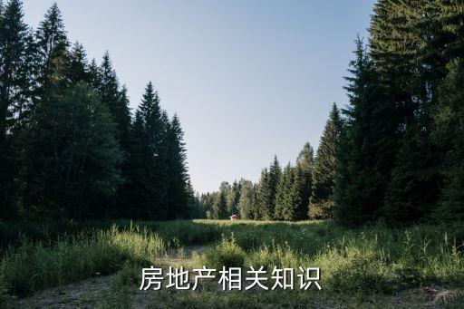房地產(chǎn)相關(guān)知識