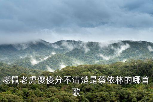 老鼠老虎傻傻分不清楚是蔡依林的哪首歌