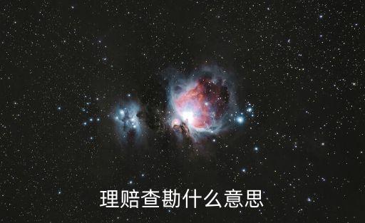 理賠查勘什么意思