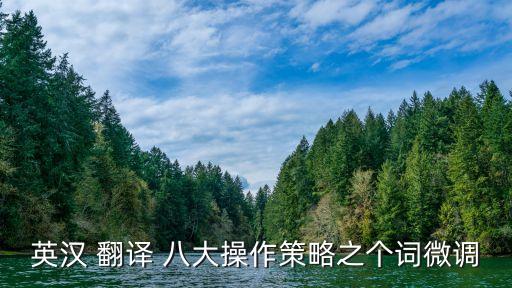 八大翻譯方法英文,各種翻譯方法的英文表達(dá)
