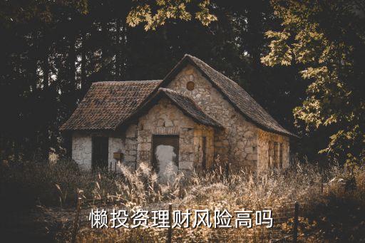 懶投資理財(cái)風(fēng)險高嗎