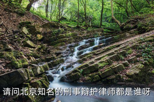 北京辯護(hù)律師，請(qǐng)問北京知名的刑事辯護(hù)律師都是誰呀