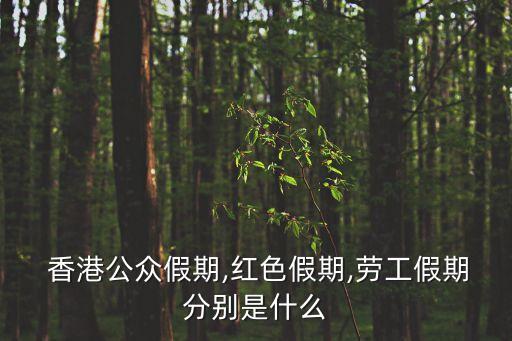  香港公眾假期,紅色假期,勞工假期分別是什么