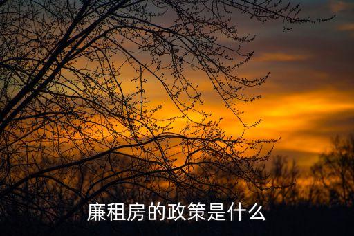 廉租房政策，廉租房的政策是什么