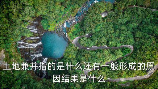 土地兼并指的是什么還有一般形成的原因結(jié)果是什么