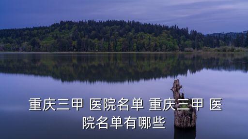  重慶三甲 醫(yī)院名單 重慶三甲 醫(yī)院名單有哪些