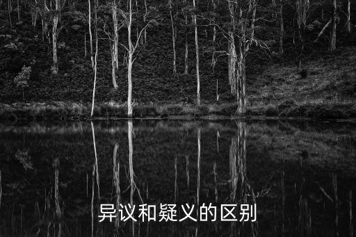 異議和疑義的區(qū)別