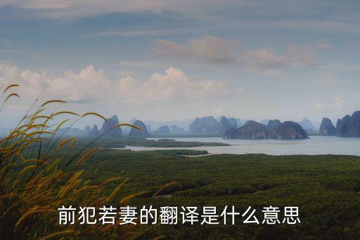 前犯若妻的翻譯是什么意思
