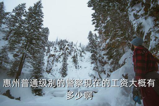 警銜工資，惠州普通級(jí)別的警察現(xiàn)在的工資大概有多少啊