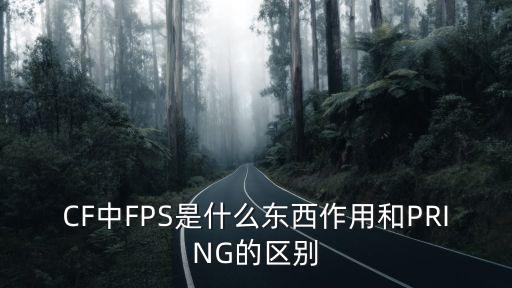 pring，CF中FPS是什么東西作用和PRING的區(qū)別