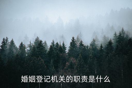 婚姻登記機(jī)關(guān)的職責(zé)是什么