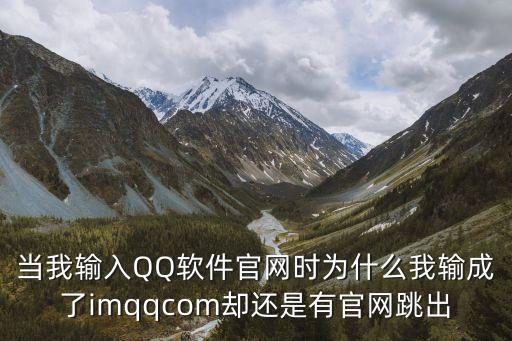 當我輸入QQ軟件官網時為什么我輸成了imqqcom卻還是有官網跳出