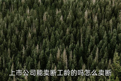 賣斷，上市公司能賣斷工齡的嗎怎么賣斷