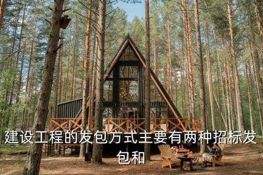 建設工程的發(fā)包方式主要有兩種招標發(fā)包和