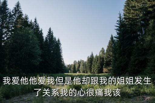 我愛(ài)他他愛(ài)我但是他卻跟我的姐姐發(fā)生了關(guān)系我的心很痛我該