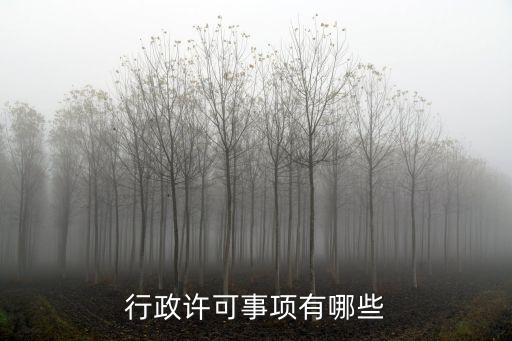 行政許可事項(xiàng)有哪些
