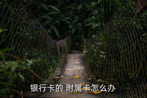 銀行卡的 附屬卡怎么辦