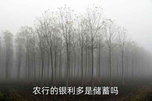 農(nóng)行的銀利多是儲蓄嗎