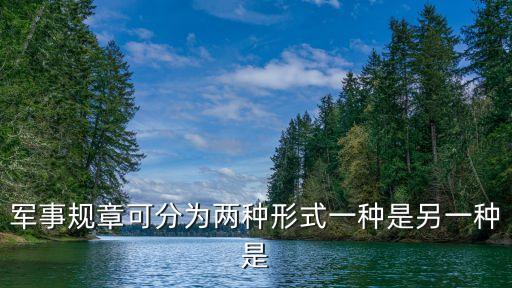 軍事規(guī)章可分為兩種形式一種是另一種是