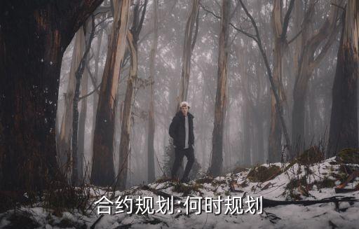 合約規(guī)劃:何時規(guī)劃