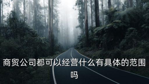 商貿(mào)公司都可以經(jīng)營什么有具體的范圍嗎