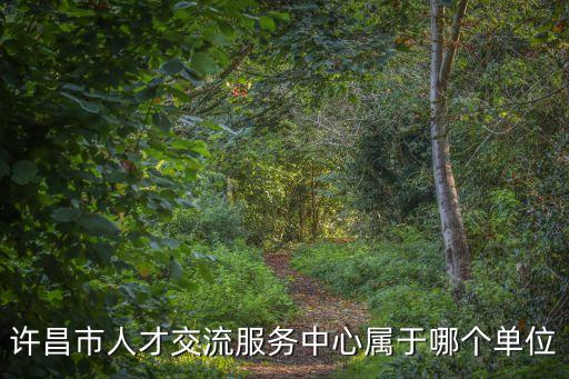 許昌市人才交流服務(wù)中心屬于哪個單位