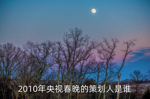 秦新民，2010年央視春晚的策劃人是誰