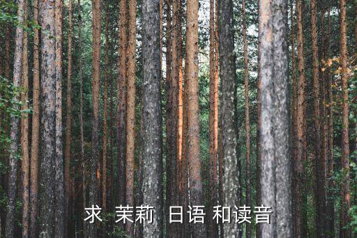 求  茉莉  日語 和讀音