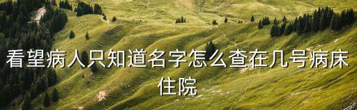 住院號怎么查詢，住院記錄怎么查