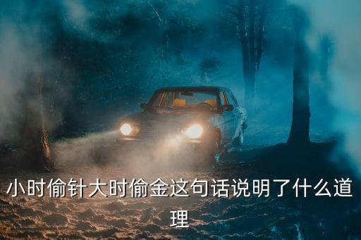 小時偷針大時偷金這句話說明了什么道理