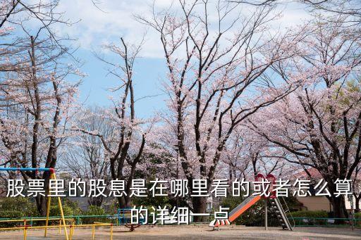 股息率怎么算，股票里的股息是在哪里看的或者怎么算的詳細(xì)一點(diǎn)