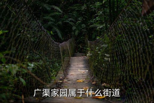 廣渠家園，廣渠家園屬于什么街道