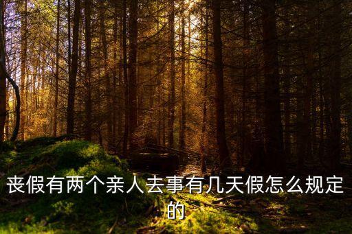 喪假有兩個(gè)親人去事有幾天假怎么規(guī)定的