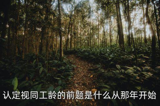 視同工齡，認(rèn)定視同工齡的前題是什么從那年開(kāi)始