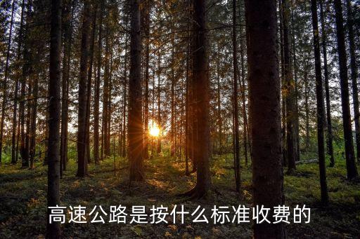 高速公路是按什么標(biāo)準(zhǔn)收費(fèi)的