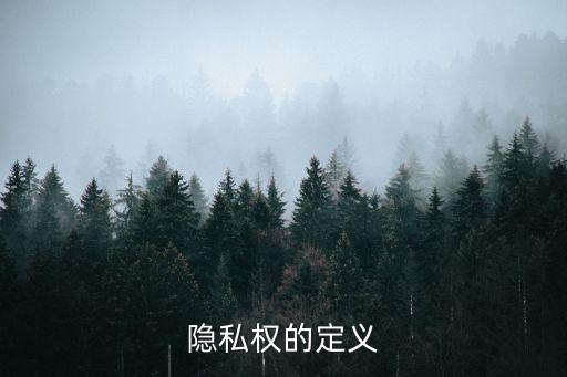 隱私權的定義