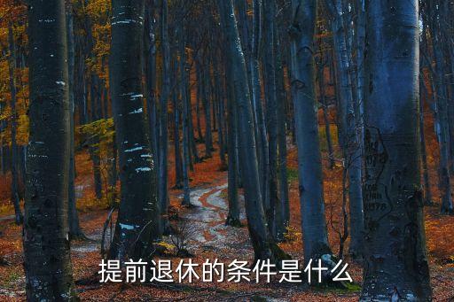 提前退休的條件是什么