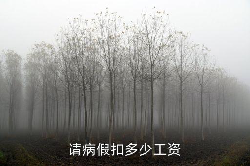 請病假扣多少工資