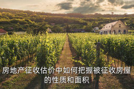 房地產(chǎn)征收估價(jià)中如何把握被征收房屋的性質(zhì)和面積