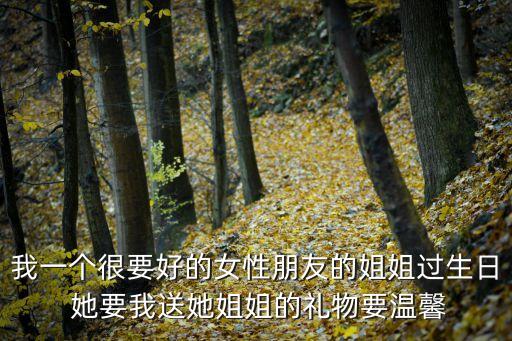 我一個很要好的女性朋友的姐姐過生日 她要我送她姐姐的禮物要溫馨