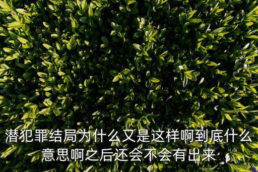 潛犯罪，潛犯罪在內(nèi)地上映不什么時候