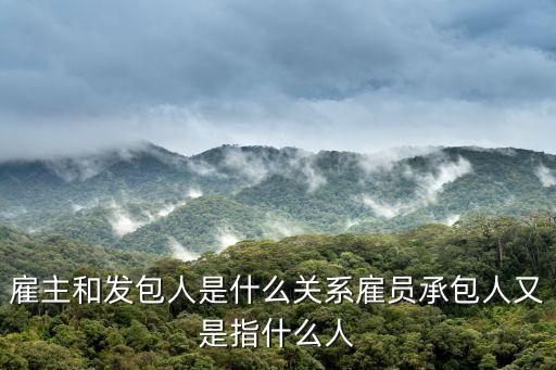 發(fā)包人是什么意思，發(fā)包人是什么意思