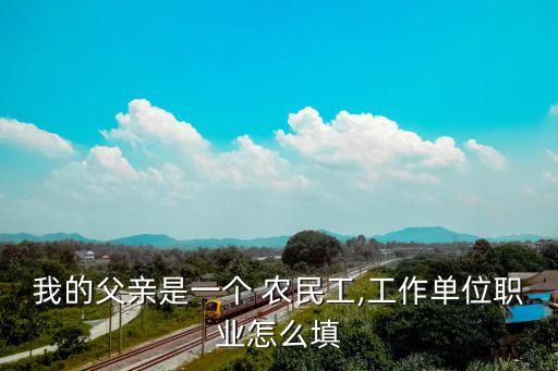 我的父親是一個(gè) 農(nóng)民工,工作單位職業(yè)怎么填